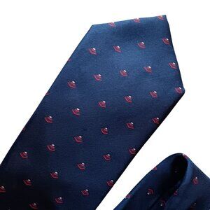 Vintage Handmade Silk Necktie With Geometric Pattern 58" 3" wide